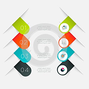 Vector colorful info graphics for your business presentations.