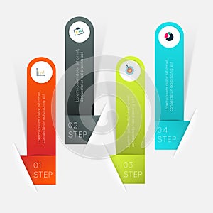 Vector colorful info graphics for your business presentations.