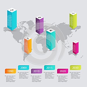 Vector colorful info graphics for your business presentations.