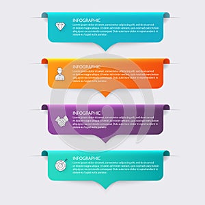 Vector colorful info graphics for your business presentations. C