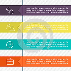Vector colorful info graphics for your business presentations. photo
