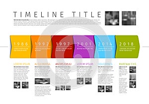 Vector colorful Infographic timeline report template