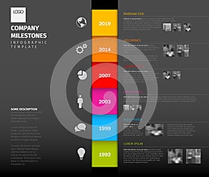 Vector colorful Infographic timeline report template