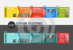 Vector colorful Infographic timeline report templates