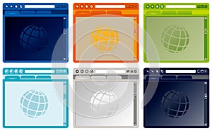 Vector colorful Internet browser