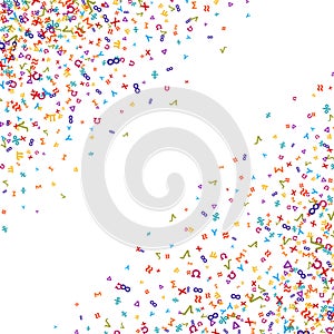 Vector colorful mathematics background element in flat style