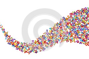 Vector colorful mathematics background element in flat style