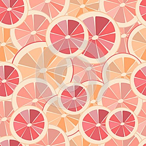 Vector colorful seamless oranges pattern.