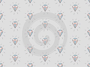 Vector Colorful Seamless Pattern with Diamonds
