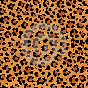 Vector colorful seamless pattern of leopard skin print.