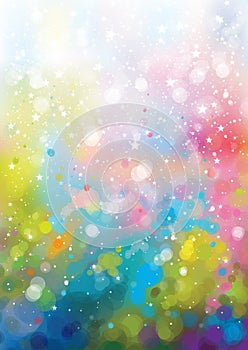 Vector colorful, sparkling background with lights and stars