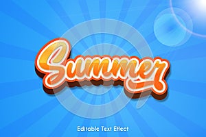 Vector colorful summer text effect fount illustration, eps10 photo