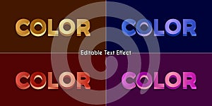 Vector colorful text effect fount pack illustration, eps10 photo