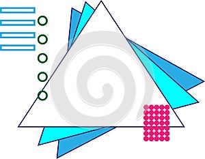Vector of colorful triangles frame