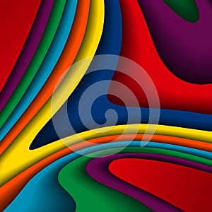 Vector colorful wavy background
