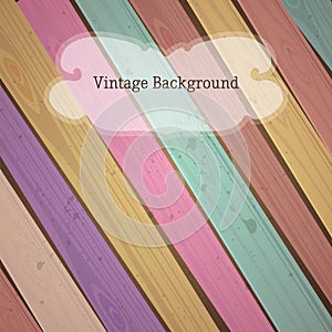 Vector colorful wooden vintage background