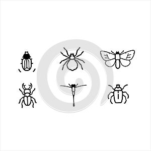 Vector coloring book with dragonfly line art black and white illustration.