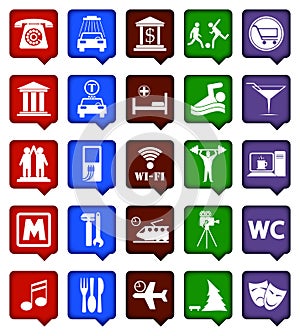 Vector colour navigation icons