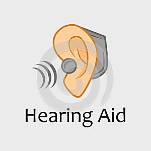 Vector Coloured Behind the Ear Hearing Aid BTE Service Icon