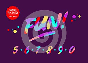 Vector Colourful Numbers. Kids Font in Cartoon Style. Funny Textured Digits. Cute Children Handwritten Font with Wax Crayon Effect