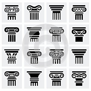 Vector Column icon set photo