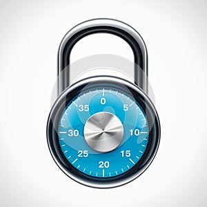 Vector combination padlock photo