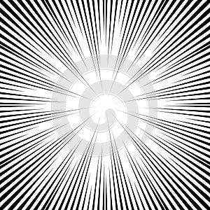 Vector comic book speed lines background.