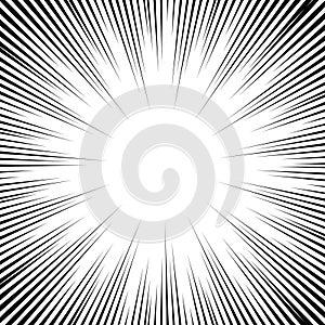 Vector comic book speed lines background.