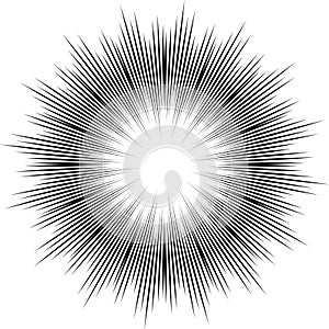 Vector comic book speed lines background.