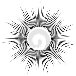 Vector comic book speed lines background.