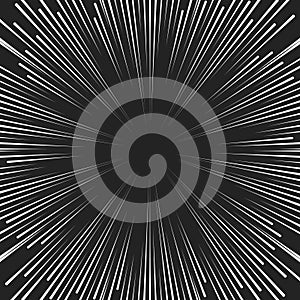 Vector comic book speed lines background.