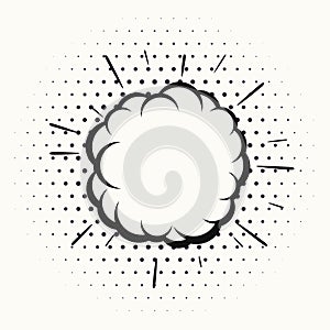 Vector comic explosion. cartoon bubble blast