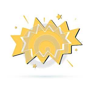 Vector comic explosion. Comic cartoon speech bubble for different emotions.