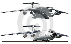 Vector Commercial freighter IL-76 photo