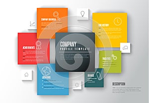 Vector Company infographic overview design template