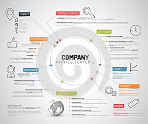 Vector Company infographic overview design template