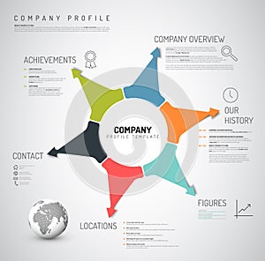 Vector Company infographic overview design template