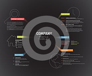 Vector Company infographic overview design template