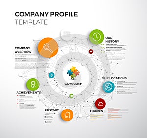 Vector Company infographic overview design template