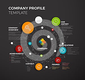 Vector Company infographic overview design template