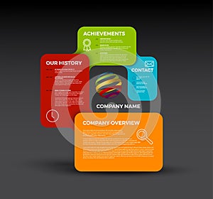 Vector Company infographic overview design template