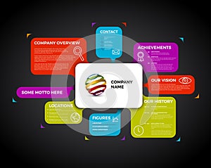 Vector Company infographic overview design template