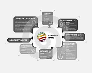 Vector Company infographic overview design template