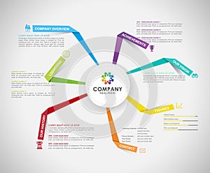 Vector Company infographic overview design template