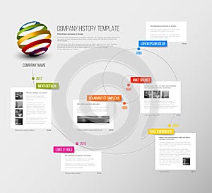 Vector Company infographic overview design template