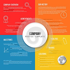 Vector Company infographic overview design template