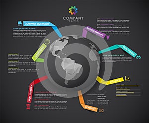 Vector Company infographic overview design template