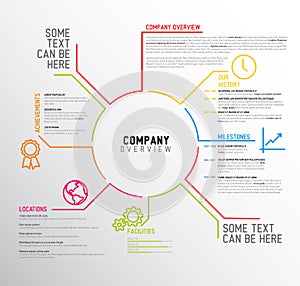 Vector Company infographic overview design template photo