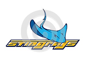 Vector company logo with stingray icon
