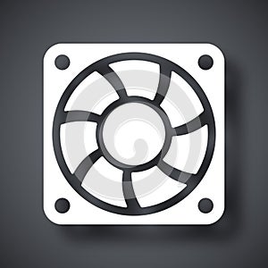 Vector computer cooling fan icon